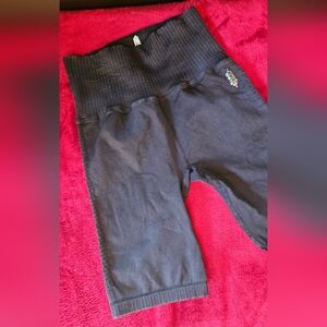 Free People Charcoal Ribbed Waistband Shorts Xs